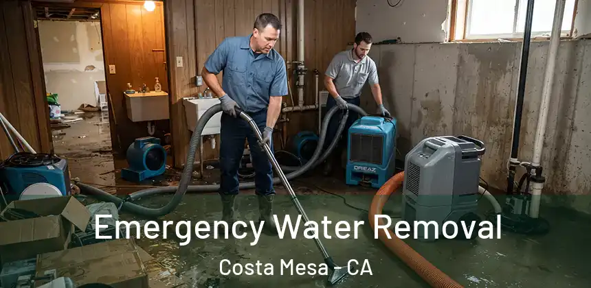 Emergency Water Removal Costa Mesa - CA